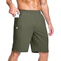 GGJ Men's Lightweight Athletic Shorts with 2 Zipper Pockets 7"/9"/5" Gym Workout Running Quick Dry Tennis Shorts for Men