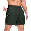 GGJ Men's Lightweight Athletic Shorts with 2 Zipper Pockets 7"/9"/5" Gym Workout Running Quick Dry Tennis Shorts for Men