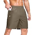 GGJ Men's Lightweight Athletic Shorts with 2 Zipper Pockets 7"/9"/5" Gym Workout Running Quick Dry Tennis Shorts for Men