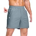 GGJ Men's Lightweight Athletic Shorts with 2 Zipper Pockets 7"/9"/5" Gym Workout Running Quick Dry Tennis Shorts for Men