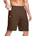 GGJ Men's Lightweight Athletic Shorts with 2 Zipper Pockets 7"/9"/5" Gym Workout Running Quick Dry Tennis Shorts for Men