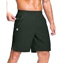 GGJ Men's Lightweight Athletic Shorts with 2 Zipper Pockets 7"/9"/5" Gym Workout Running Quick Dry Tennis Shorts for Men
