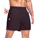 GGJ Men's Lightweight Athletic Shorts with 2 Zipper Pockets 7"/9"/5" Gym Workout Running Quick Dry Tennis Shorts for Men