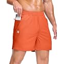 GGJ Men's Lightweight Athletic Shorts with 2 Zipper Pockets 7"/9"/5" Gym Workout Running Quick Dry Tennis Shorts for Men