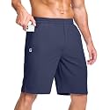 GGJ Men's Lightweight Athletic Shorts with 2 Zipper Pockets 7"/9"/5" Gym Workout Running Quick Dry Tennis Shorts for Men