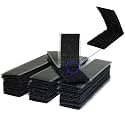 GGR Supplies Convenient and Strong- Sets of Hook and Loop Nylon Fastener Strips with Heavy-Duty Adhesive Backing for Damage-Free Mounting in Home or Office. (Black, 1 inch X 4 inch- 15 Sets)