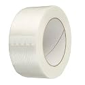 GGR Supplies Fil-810 Fiberglass Reinforced Heavy Duty Mono/Uni-Directional Filament Strapping Tape with Rubber Adhesive. 60 Yards (3, 2" (48mm) X 60 Yds)