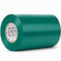 GGR Supplies EL-766AW Green General Purpose Electrical Tape, 1/2 Inch x 66 Feet, 7 Mil PVC, UL/CSA Listed Core, 600V Flame-Retardant Insulation for Wire Splicing, Bundling &amp; Color Coding, Pack of 10