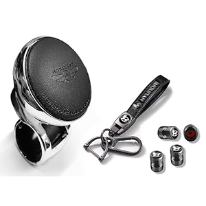 universal steering wheel spinner knob  auxiliary control booster aid  car steering wheel strengthener  auto handle enhancer nob black valvkychn hyu
