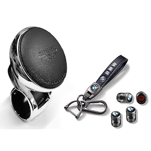 universal steering wheel spinner knob  auxiliary control booster aid  car steering wheel strengthener  auto handle enhancer nob black valvkychn bm