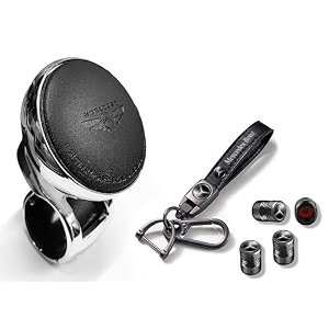 universal steering wheel spinner knob  auxiliary control booster aid  car steering wheel strengthener  auto handle enhancer nob black valvkychn mer