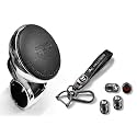 Universal Steering Wheel Spinner Knob | Auxiliary Control Booster Aid | Car Steering Wheel Strengthener | Auto Handle Enhancer (Nob Black ValvKychn HYU)