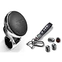 Universal Steering Wheel Spinner Knob | Auxiliary Control Booster Aid | Car Steering Wheel Strengthener | Auto Handle Enhancer (Nob Black ValvKychn BM)