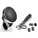 Universal Steering Wheel Spinner Knob | Auxiliary Control Booster Aid | Car Steering Wheel Strengthener | Auto Handle Enhancer (Nob Black ValvKychn MAH)
