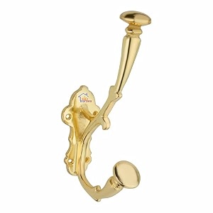ghar dwar metal craft customs helmet hanger powder coated with additional hooks for keys and jacket vertical wall mount helmet hook black gold halmet hanger 1 pack of 1