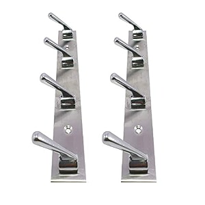ghar dwar new capsul heavy duty goli stainless steel cloth hanger suitable for bathroom kitchen wall hook rail hanging scarf coat keys tie towel door robe 4 pin chrom polish pack of 2