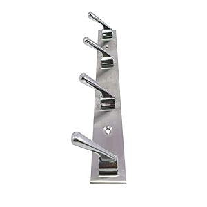 ghar dwar new capsul heavy duty goli stainless steel cloth hanger suitable for bathroom kitchen wall hook rail hanging scarf coat keys tie towel door robe 4 pin chrom polish pack of 1
