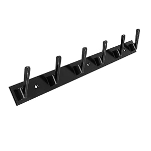 ghar dwar new capsul heavy duty goli stainless steel cloth hanger suitable for bathroom kitchen wall hook rail hanging scarf coat keys tie towel door robe 6 pin black pack of 1