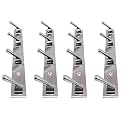 GHAR DWAR New Capsul Heavy Duty Goli Stainless Steel Cloth Hanger Suitable for Bathroom Kitchen Wall Hook Rail Hanging Scarf Coat Keys Tie Towel Door Robe (4 Pin Chrom Polish, Pack of 4)