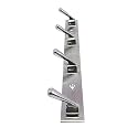GHAR DWAR New Capsul Heavy Duty Goli Stainless Steel Cloth Hanger Suitable for Bathroom Kitchen Wall Hook Rail Hanging Scarf Coat Keys Tie Towel Door Robe (4 Pin Chrom Polish, Pack of 1)