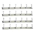 GHAR DWAR New Capsul Heavy Duty Goli Stainless Steel Cloth Hanger Suitable for Bathroom Kitchen Wall Hook Rail Hanging Scarf Coat Keys Tie Towel Door Robe (6 Pin Chrom Polish, Pack of 4)