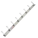 GHAR DWAR New Capsul Heavy Duty Goli Stainless Steel Cloth Hanger Suitable for Bathroom Kitchen Wall Hook Rail Hanging Scarf Coat Keys Tie Towel Door Robe (8 Pin Chrom Polish, Pack of 1)