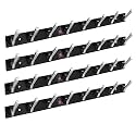 GHAR DWAR New Capsul Heavy Duty Goli Stainless Steel Cloth Hanger Suitable for Bathroom Kitchen Wall Hook Rail Hanging Scarf Coat Keys Tie Towel Door Robe (8 Pin CP Black, Pack of 4)