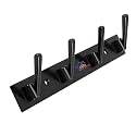 GHAR DWAR New Capsul Heavy Duty Goli Stainless Steel Cloth Hanger Suitable for Bathroom Kitchen Wall Hook Rail Hanging Scarf Coat Keys Tie Towel Door Robe (4 Pin Black, Pack of 1)