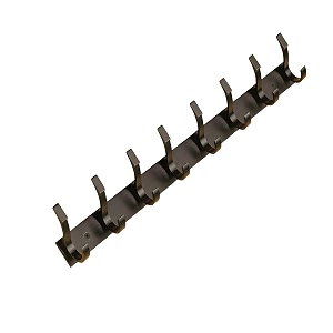ghar dwar s type stainless steel pin cloth hanger wall hooks rail for hanging clothes bathroom wall door for hanging keystowel 8 pin black pack of 1