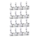 GHAR DWAR S Type Stainless Steel Pin Cloth Hanger Wall Hooks Rail for Hanging Clothes Bathroom Wall Door for Hanging Keys,Towel (4 Pin Silver, Pack of 4)