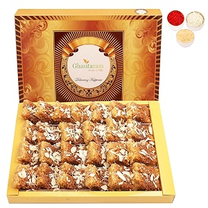 ghasitaram gifts bhaidooj gifts bhaidooj sweet - milk cake 800 gms