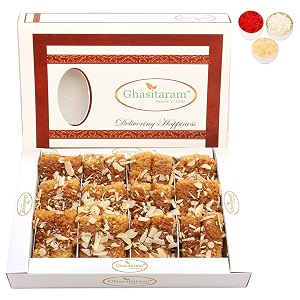 ghasitaram gifts bhaidooj gifts bhaidooj sweet - milk cake 400 gms