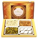 Ghasitaram Gifts Big Box of Kaju Katli, Soan Papdi, Methi Mathi and Potato Palak Chips|Gift Hamper|Diwali Gift Hamper|Food Hampers|Gourmet Hampers|