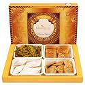 Ghasitaram Gifts Big Box of Kaju Katli, Soft Mysore Pak, Methi Mathi &amp; Potato Palak Chips|Gift Hamper| Diwali Gift Hamper|Food Hampers|Gourmet Hampers|