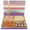 Ghasitaram Gifts Jaiccha Diwali - Dryfruits Hamper-Fruit n Nut Dryfruit Box with Sugarfree Bites 750 gms |Gift for Diwali,Holi,Rakhi,Valentine,Christmas,Birthday,Anniversary,Her,Him|