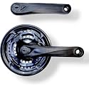 GHG 24-34-42T Crankset Steel Chainwheel 7/8/9 Speed Universal Square Hole Mountain Bike, Racing Bike, Road Bicycle Wheel (Front Pack of 24T-34T-42T)