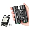 Ghime Binoculars for Long Distance 8x21 Compact Binocular Small Clear View, Easy Focus Lightweight Portable Binoculars for Bird Watching, Travel, Concert (8x21 with Keychain Led Light)
