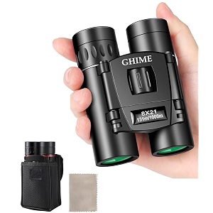 ghime binoculars for long distance 8x21 compact binocular small clear view easy focus lightweight portable binoculars for bird watching travel concert 8x21