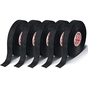 ghime car wiring tape for wire automotive wiring harness cloth tape for auto electrical wrap protection insulation 19mm x 25 meter 5 black
