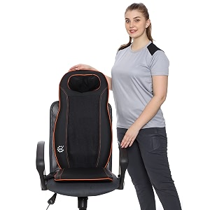 ghk h75 neck shoulder amp full back kneading massager with vibration on thigh for home office amp car use ac adaptor amp car charger inclusive black
