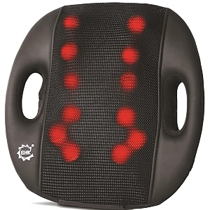 ghk h90 shiatsu back neck calf 12 ball multifunction massage cushion machine for car home amp office use car adaptor amp electric adaptor inclusive rust colour