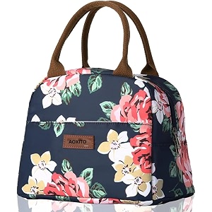 ghori enterprish large insulated lunch bag for office men women kids school travel tiffin bag pouch hot amp cold lunch box bags for boys and girls polyester 10 liters rose blue