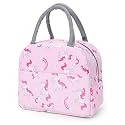 GHORI ENTERPRISH® Large Insulated Lunch Bag for Office Men, Women, Kids School, Travel Tiffin Bag Pouch, Hot &amp; Cold Lunch Box Bags for Boys, and Girls (Blue Leaf) Polyester, 10 Liters (Pink-Unicorn)