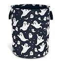 Cute Ghost Cartoon Laundry Basket Foldable Oxford Cloth Hamper 18.9x16.5 In