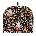 Ghost Pumpkin Halloween Tea Kettle Tea Cozy Teapot Cover Breakfast Coffee Warmer for Home Kitchen Electric Kettle Teapot Cozy Both Sides Can Be Used Black Halloween Decor