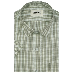 GHPC Cotton Checkered Half Sleeves Regular Fit