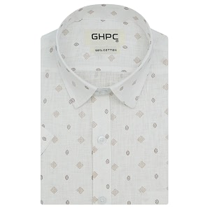 GHPC Cotton Linen Printed Half Sleeves Regular
