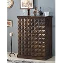 Solid Sheesham Wooden Bar Cabinet with Storage Mini Bar Cabinet Wine Storage Rack Furniture for Living Room Home Hotel & Restaurant (Walnut Finish)