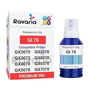 gi 76 compatible ink for canon maxify gx3070 gx3072 gx4070 gx5070 gx5570 gx6070 gx6570 gx7070 printer gi 76 cyan ink 1 pcs