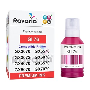 gi 76 compatible ink for canon maxify gx3070 gx3072 gx4070 gx5070 gx5570 gx6070 gx6570 gx7070 printer gi 76 magenta ink 1 pcs